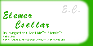 elemer csellar business card